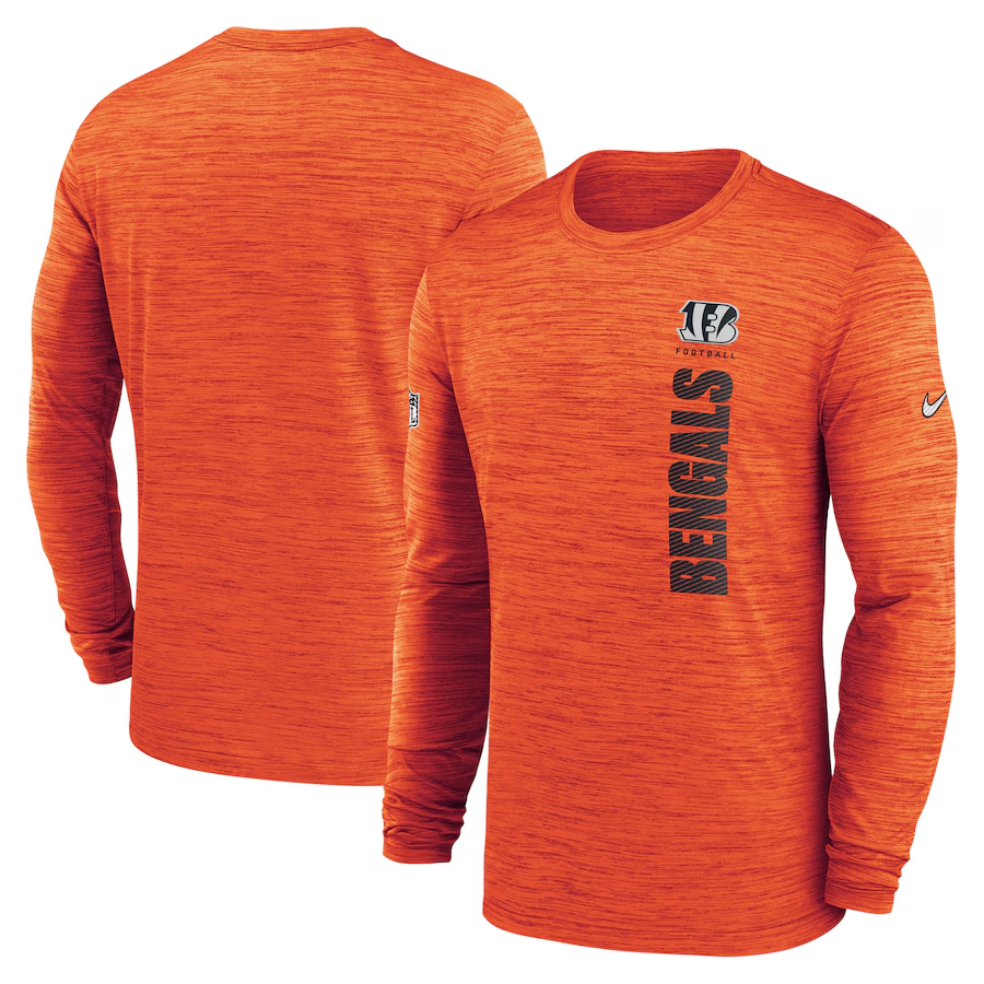Men Cincinnati Bengals orange 2024 Nike NFL long sleeve t shirts